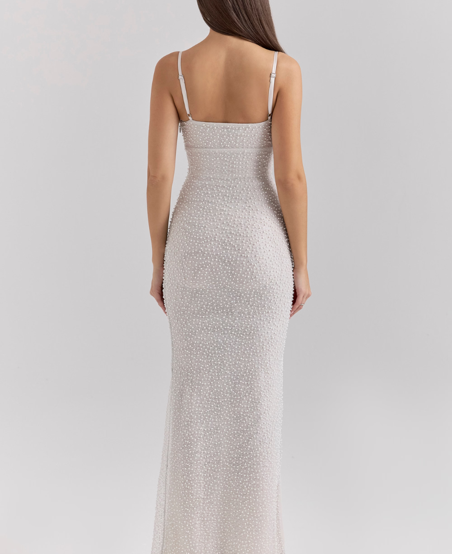 Magnolia Cowl Dress - Pearl Ivory